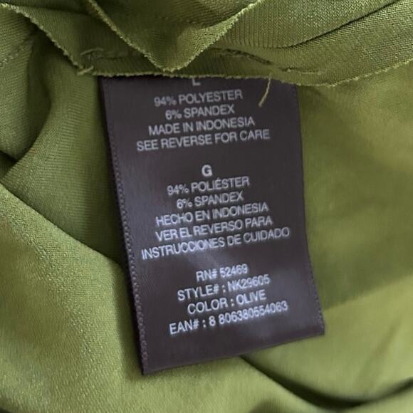 Norma Kamali Midi Dress Jersey Office Holiday Party Women Green Large - Picture 8 of 11